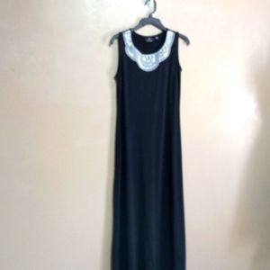 Lemmie for Nina Leonard black polyester rayon dresses, sz S